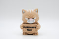 Grumpy cat holding a Purrhaps Not sign