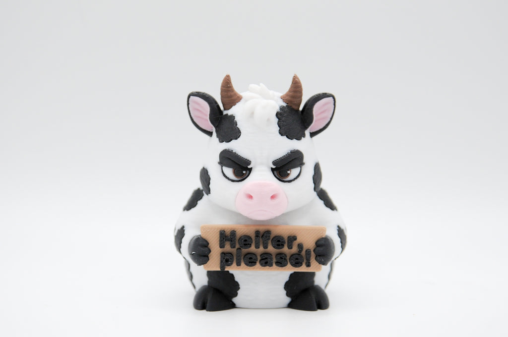 Cow holding a Heifer, Please sign